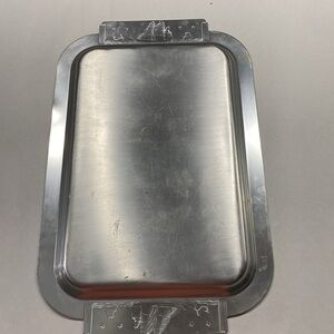 Kensington Nautical Aluminum Serving Tray 1900s Viking Ship Design Vintage